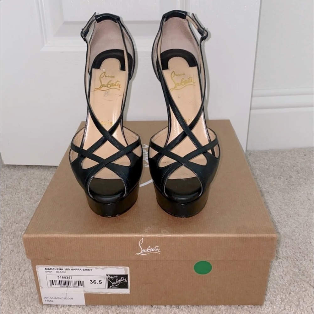 Madalena Nappa Shiny 150 Black Lambskin - Women Shoes - Christian Louboutin